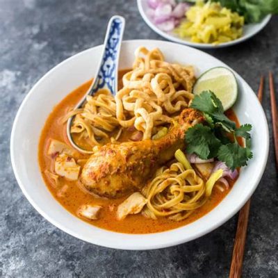  Khao Soi: Uma Sinfonia Picante de Noodles e Coco Que Te Transportará para Chiang Mai!